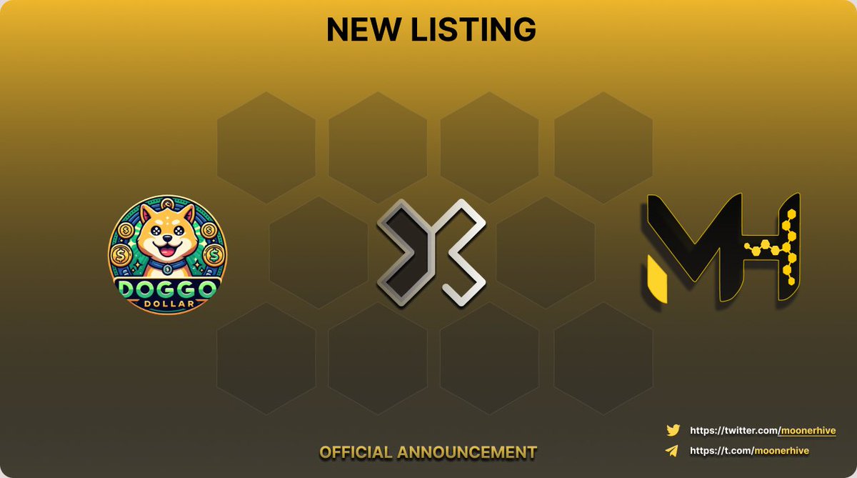 🚀 Exciting News! 🚀 We're thrilled to welcome $DOGLAR to Moonerhive! 🎉 visit now to know more about $DOGLAR. 🌟 #Cryptocurrency #NewToken #MoonerHive Explore more: moonerhive.com/token-details/…