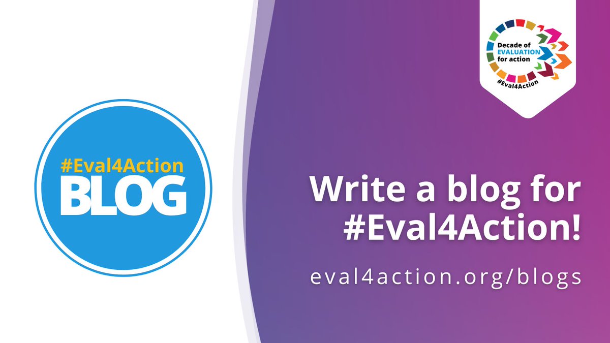 Need a space to share your #evaluation thoughts, reflections & passion?

Try blogging for #Eval4Action!

Get inspired & submit your blog here👉eval4action.org/blogs