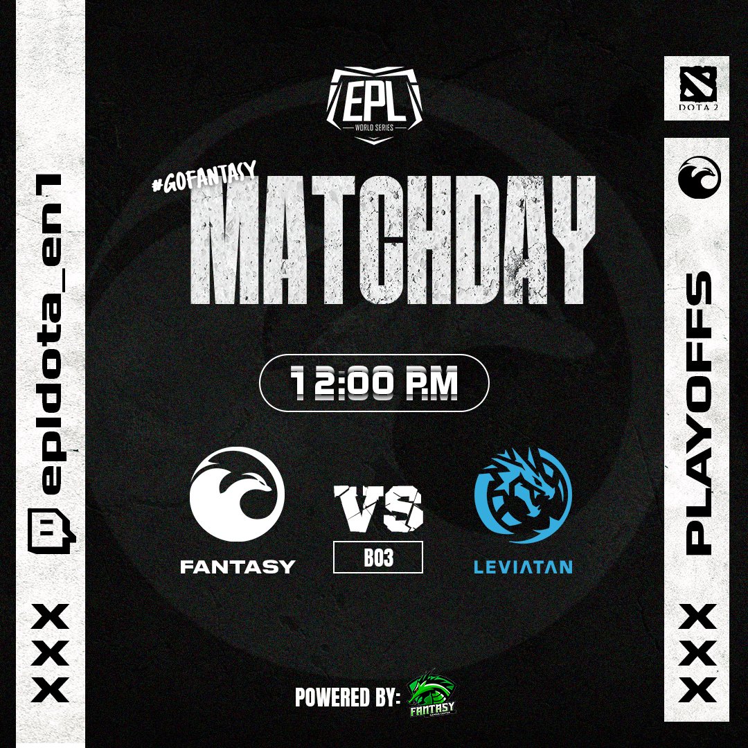 🔥 Hoy toca resolver 🔥

La estrategia ya está preparada solo falta aplicarla y reventar el chat alentando a nuestros dragones 🐲

▪️Vs. <a href="/LeviatanGG/">LEVIATAN</a>

▪️Powered by:#FantasyGamingCenter 

🟣 twitch.tv/epldota_en1 

#GoFantasy #EPL #Esports #dota2 #SomosFantasy