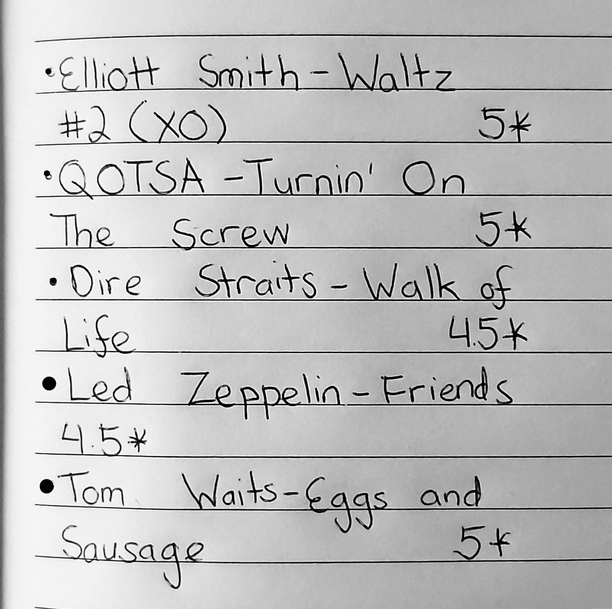 LoganSoundsOff's tweet photo. Heres the first #LogansFive of the week! 
Today I've songs from #ElliottSmith, @qotsa, @DireStraits77, @ledzeppelin &amp; @tomwaits. 
I'd love to hear what you think of todays songs &amp; if you'd like to send a #FollowersFive for me to rate email them to logansfollowersfive@gmail.com https://t.co/PLVhU9PYz7