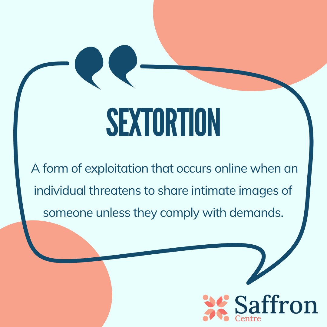 SaffronCentre's tweet photo. Sextortion is on the rise in Canada and can cause significant harm to those impacted. If you or someone you know has experienced sextortion, call Saffron today for support and information. It is never the fault of the person experiencing the harm. #ibelieveyou #sextortion https://t.co/sUWOjz3T2Y