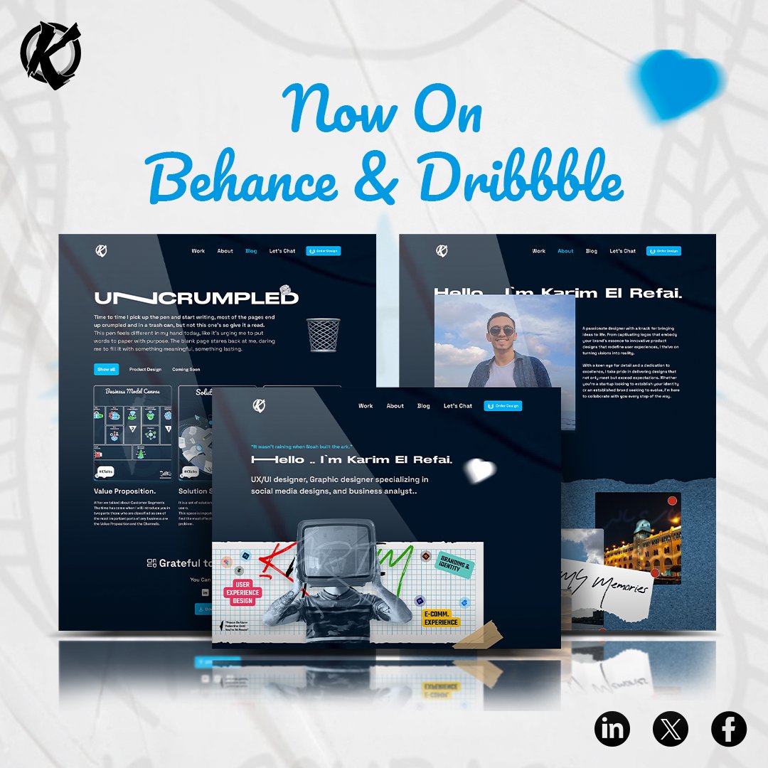 urfavcrow23's tweet photo. 🎨Just dropped my website on Behance and Dribbble. Dive in and let me know what you think! #KTalks #NewProject #DigitalArt #Design 

Dribbble 🩷
https://t.co/Wd55rNh9J6

Behance 🩵
https://t.co/elHXVqpL6h https://t.co/KvIeKfC29F