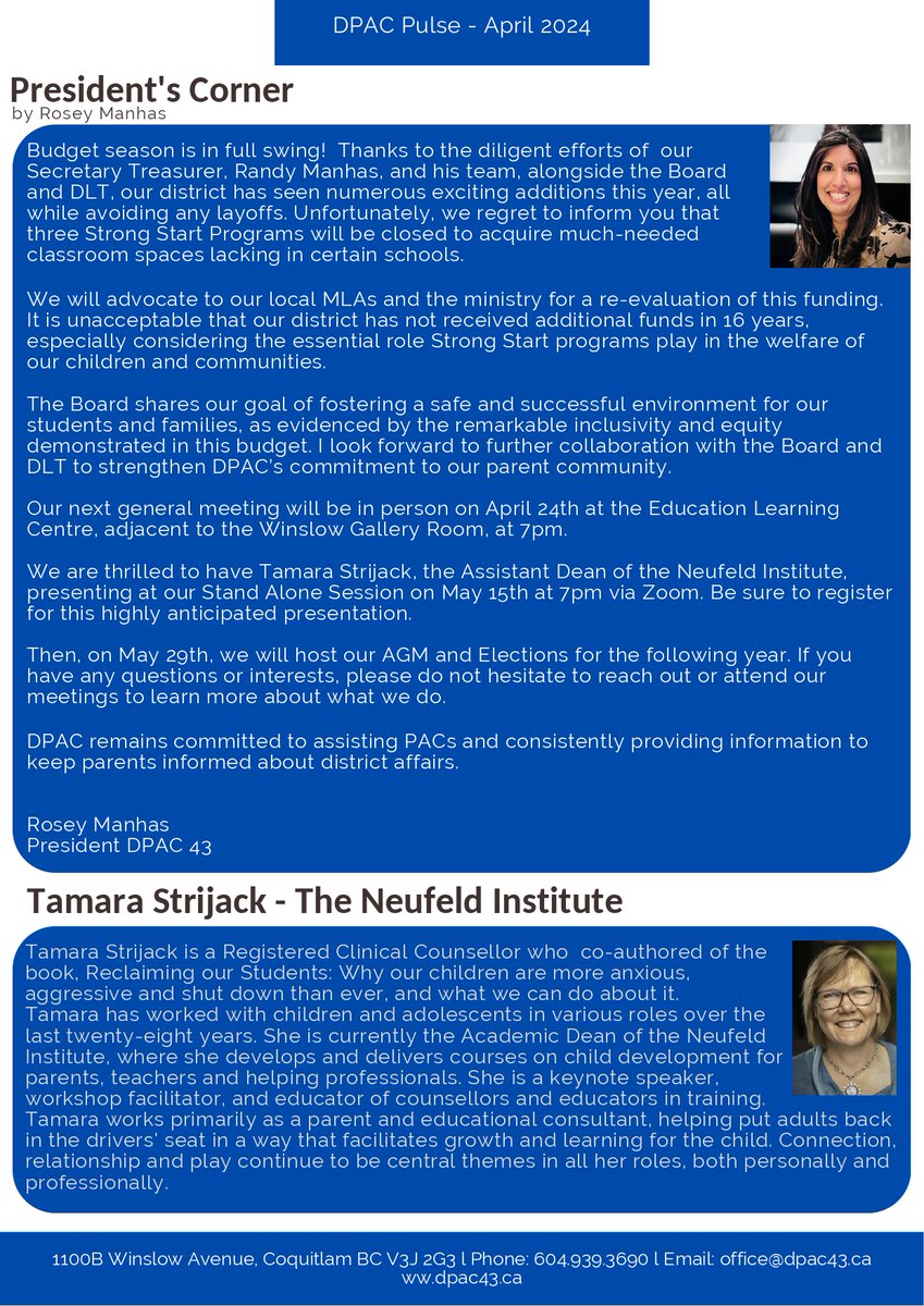 Check out the April newsletter!