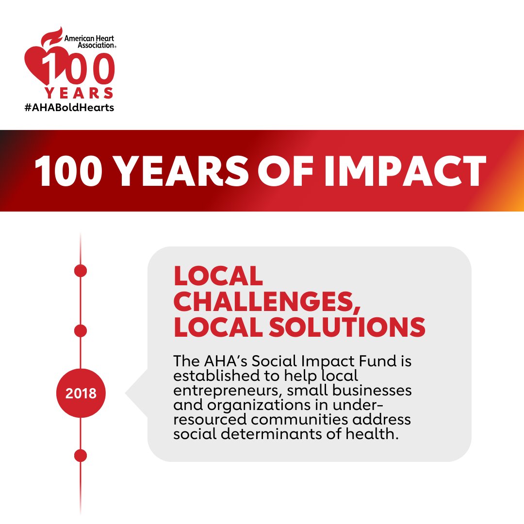 In 2020, we expanded the local investments in health equity with the Bernard J. Tyson Impact Fund, founded in honor of the late AHA board of directors and CEO Roundtable member. #AHABoldHearts