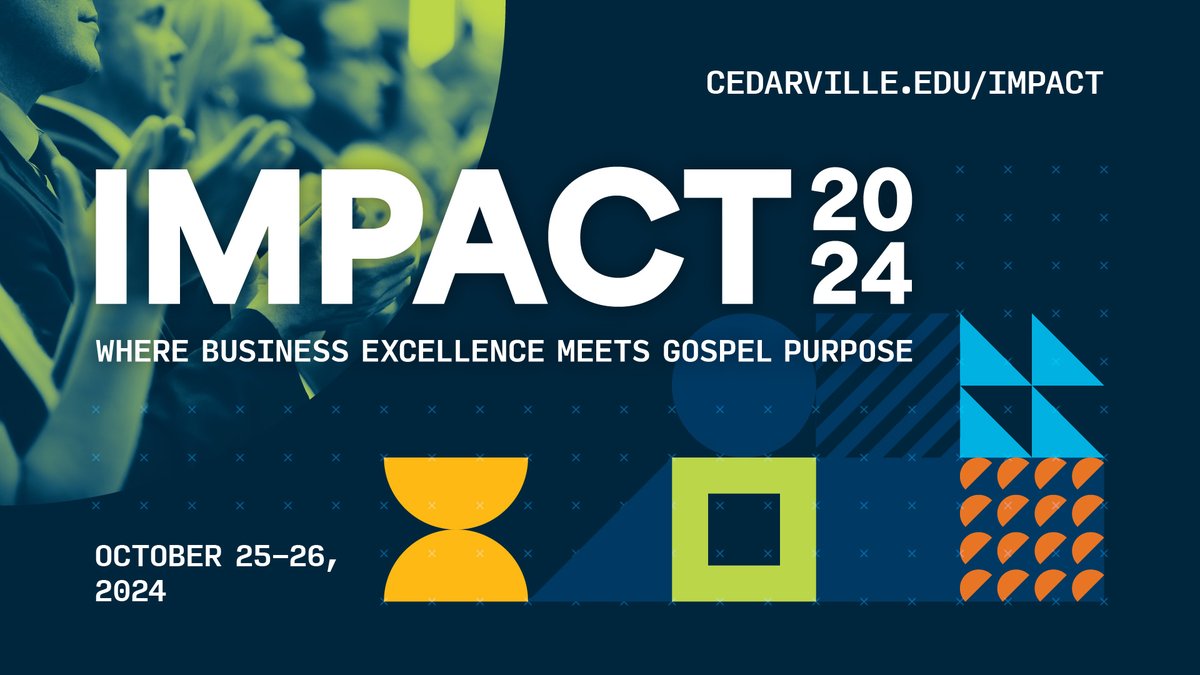 💼 Have you been thinking too small for your business’ Gospel impact?

➡ Get connected with other Kingdom-focused business professionals at the #Impact2024 conference from October 25-26 at Cedarville University!

 🔗 Learn more! cedarville.edu/Impact