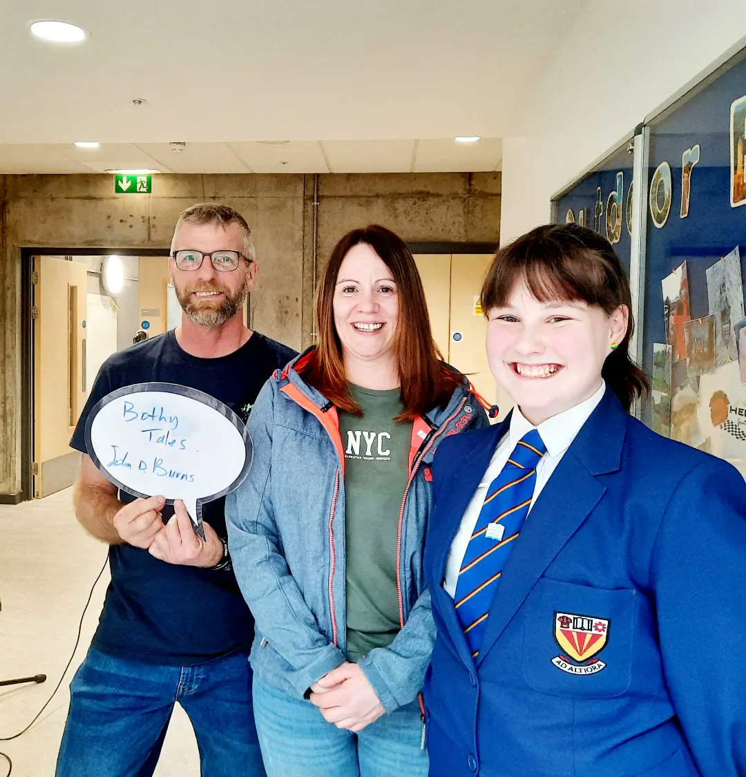 BrechinHighLib's tweet image. Epic #ReadingAmbassadors, Zuzanna, Jamie H, Jamie S, & Eva had a fab time meeting with families at tonight's S2 Parents Evening.
The theme was, 'Ask Me What I'm Reading', and we got some great recs for our Prêt Radio podcast!
#PretRadio #AskMeWhatImReading #ProudToBeBrechin