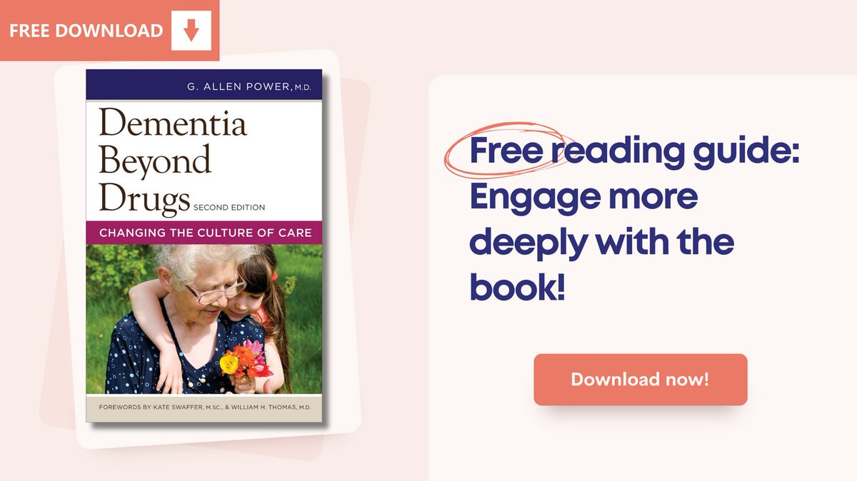 HealthProPress's tweet photo. The bestselling book on reducing psychotropic drug use in dementia care now has a FREE reading guide! Delve deeper into each chapter with reflection and discussion questions! https://t.co/1nO6ciPwGT https://t.co/7qTEzKhSEd