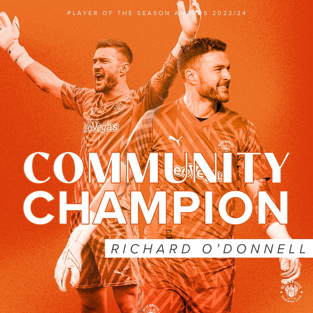 Player of the Season Awards 2023/24 🏆 Our Community Champion award goes to Richard O’Donnell! 🍊 #UTMP | @BFCCT_