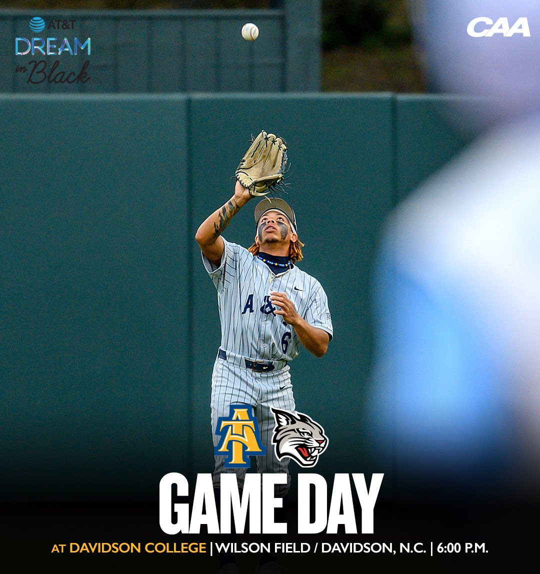 It’s #GameDay in Davidson! First pitch at 6:00pm 👉🏽 Let’s go Aggies! @NCAT_Baseball x #AggiePride