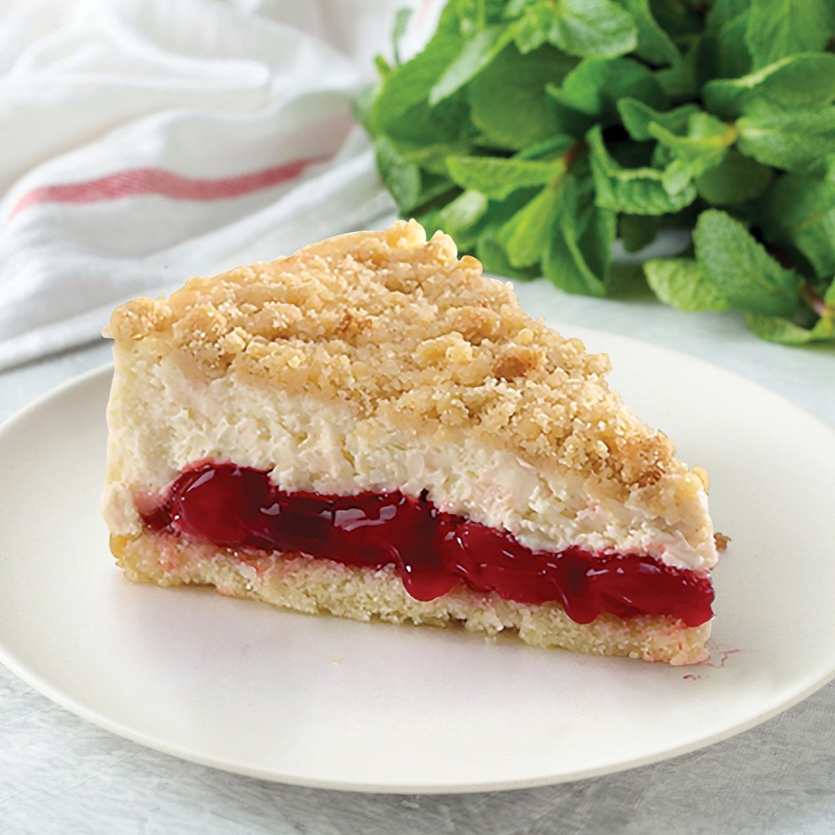 #DidYouKnow? 🤔 It's National Cherry Cheesecake Day! Celebrate the occasion with a slice of cherry crumb from @JuniorsCheeseck → juniorscheesecake.com/cherry-crumb