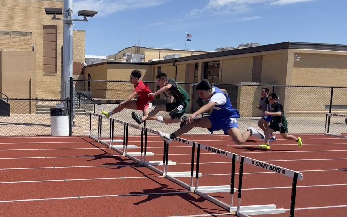 Abraham Serrano takes 1st in the 8th boys 100H! @ComancheCoyote