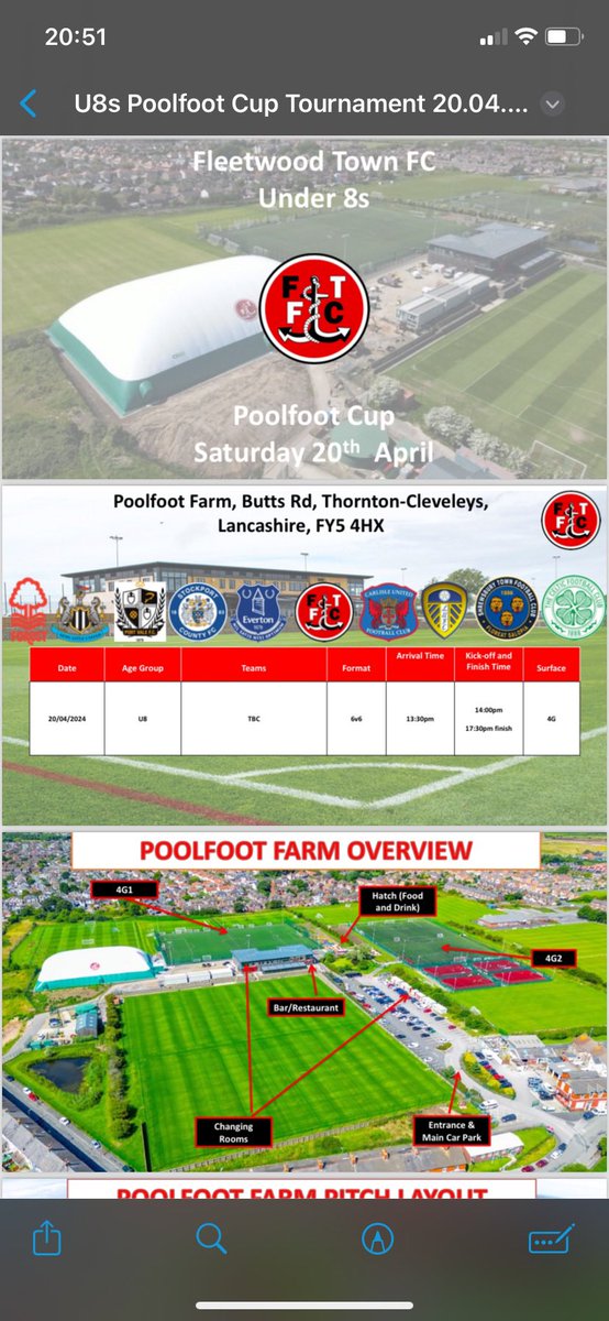 Sam Staunton Turner (@stauntonturner) on Twitter photo What a weekend☀️⚽️
We had the pleasure to host our U8s Poolfoot Cup <a href="/PoolfootFarm/">Poolfoot Farm</a> welcoming numerous teams from all over the UK👏🏼
Can’t thank the staff involved in the day enough to ensure all our players had a magnificent day⚽️
<a href="/AcademyFTFC/">Fleetwood Town Academy</a> What a weekend☀️⚽️
We had the pleasure to host our U8s Poolfoot Cup <a href="/PoolfootFarm/">Poolfoot Farm</a> welcoming numerous teams from all over the UK👏🏼
Can’t thank the staff involved in the day enough to ensure all our players had a magnificent day⚽️
<a href="/AcademyFTFC/">Fleetwood Town Academy</a>