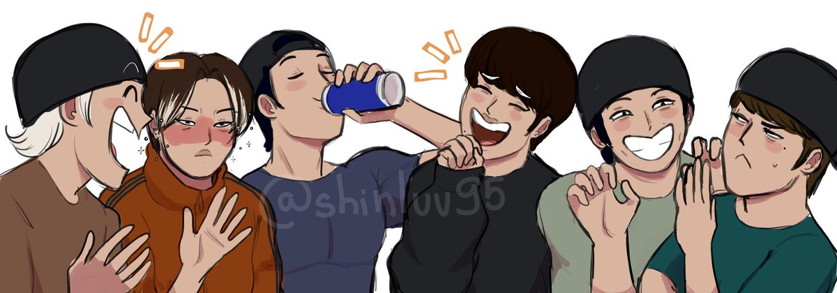 doodle from hyojin's bday live+ tipsy onf 🍻🥂#ONF #온앤오프