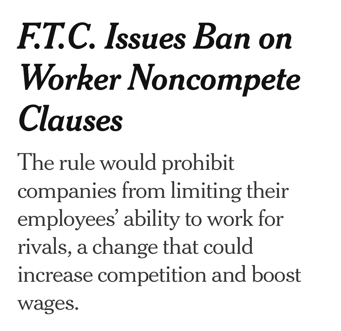 Big, esp. for local TV newsrooms that have traditionally relied on non-competes to keep top talent. A win for talent, and more important than ever for news leaders to make their newsrooms a place good people want to work.