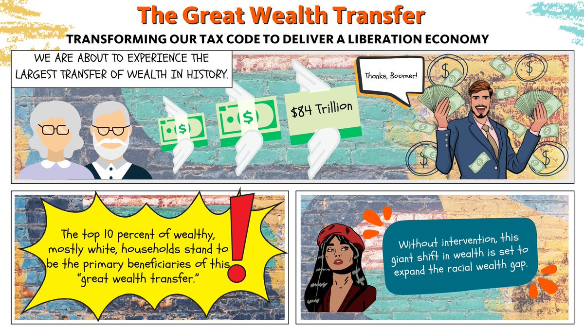 liberation_gen's tweet image. 🧐 Did you know? The #GreatWealthTransfer is underway, with the top 10% wealthy, white households poised to benefit. Read our new report to see how current policies widen the wealth gap &amp;amp; what we can do to fix it. #SeparateAndUnequal #USTaxCode liberationinageneration.org/separate-unequ…