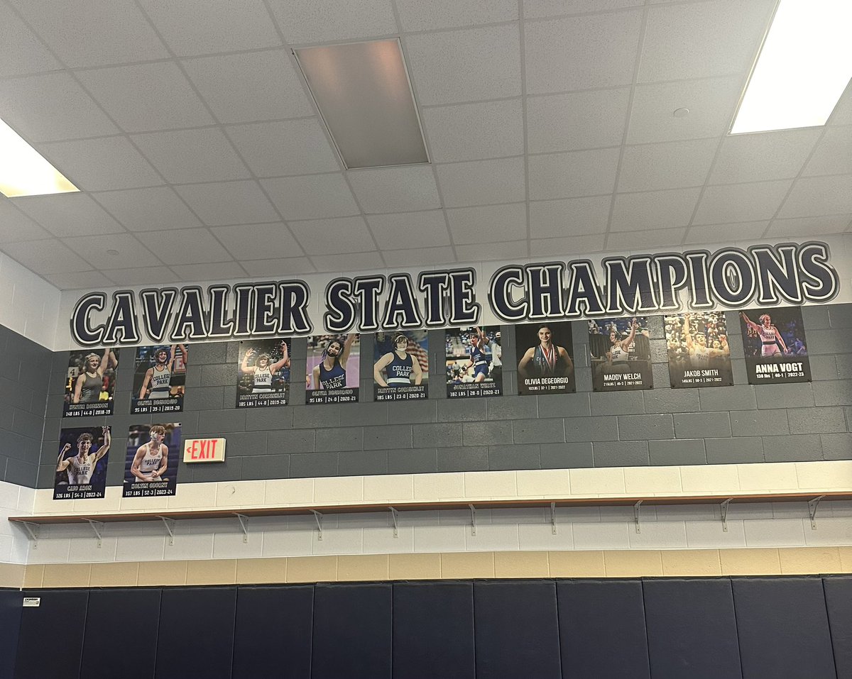 The state champion wall was updated today! Who’s next!? 💪🏽 #CPtough