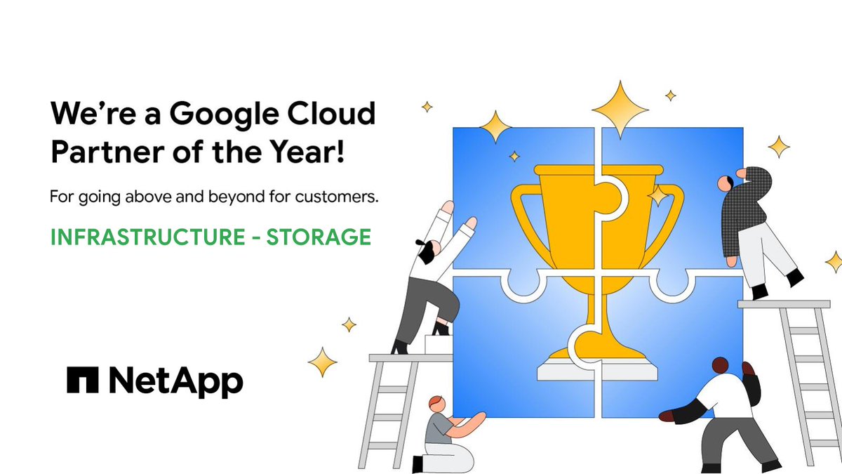 We're still celebrating our victory as a 2024 #GoogleCloudPartnerAwards winner! 🥳 Missed the news? Discover how we're driving business success with our cutting-edge infrastructure storage solutions with @GoogleCloud: ntap.com/3Jo5osL @gcloudpartners #GoogleCloudNext