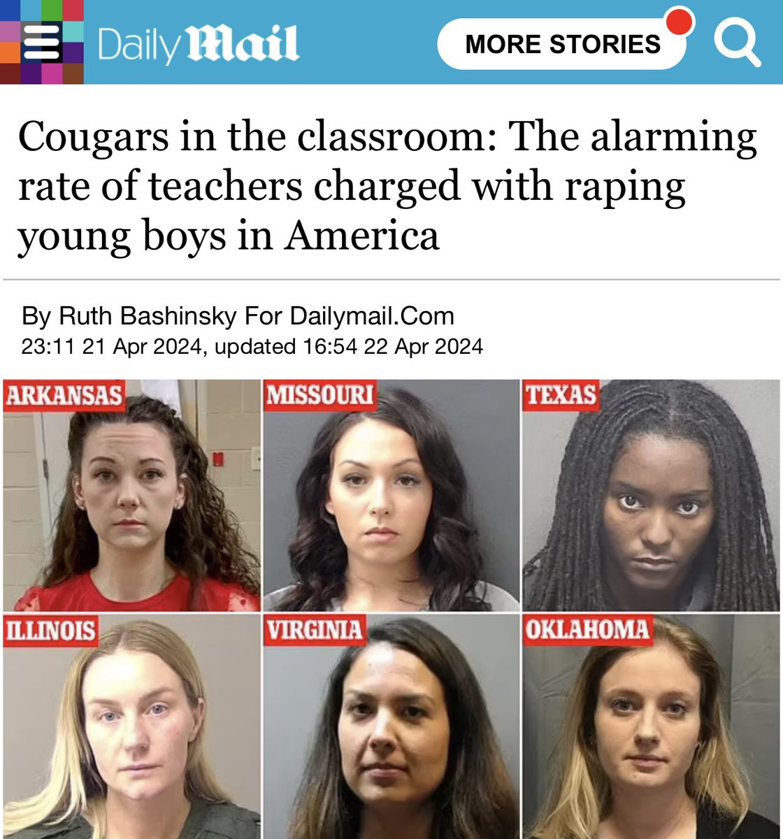 A headline that acknowledges that the rate is alarming?! 😱 I never thought I would see the day! A couple of summary points: - The crimes have happened in 16 states stretching from California to New York - Many of these predatory teachers are married with their own children