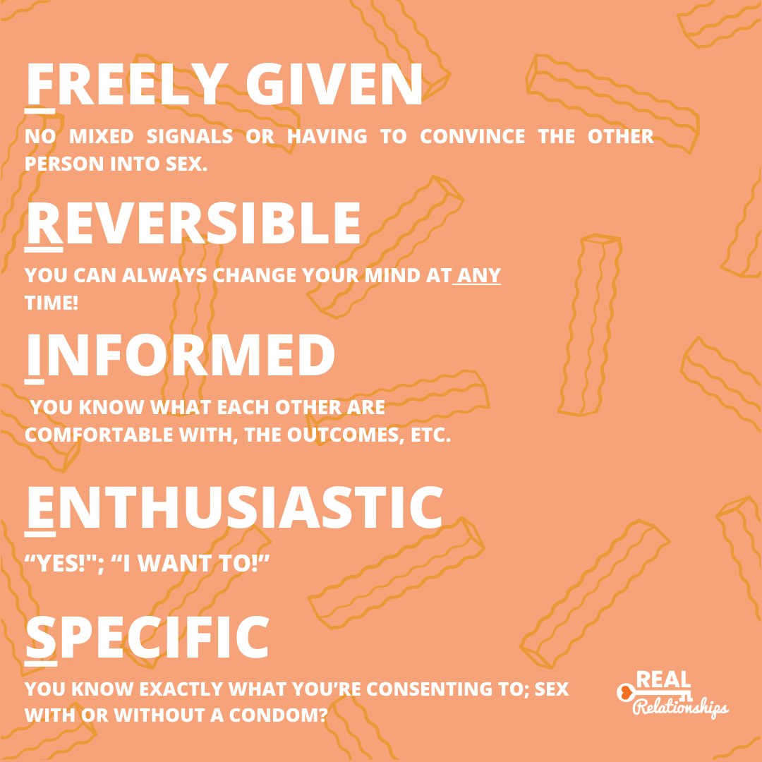 Don't forget your FRIES when asking for consent! 🍟🍟🍟

Freely given 
Reversible 
Informed 
Enthusiastic 
Specific 

#SAAM2024 #Teendatingviolence #healthyrelationships #tdvprevention #peoplesplace