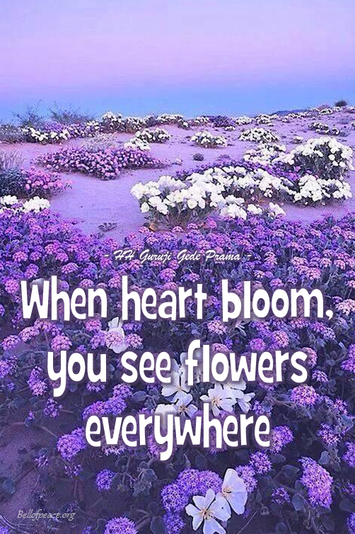 When heart bloom... #bali #love #peace #meditation bellofpeace.org Photo courtesy: Pinterest