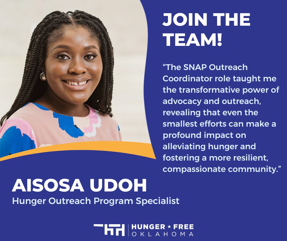 We're hiring in OKC and Tulsa! Join us in working to solve hunger in Oklahoma. Check out the positions here: bit.ly/JoinHFO. #EndHungerInOK