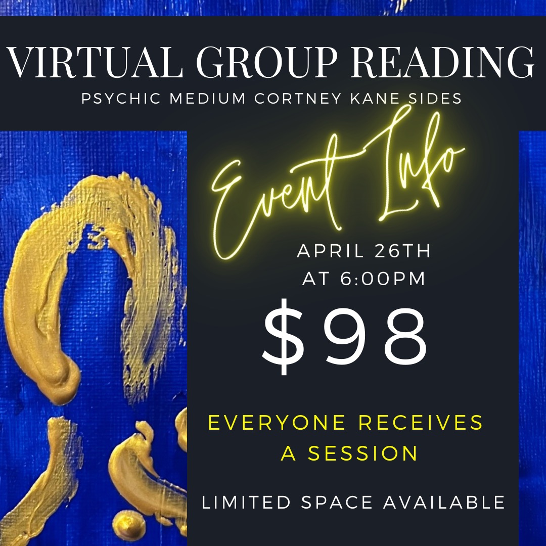 cortneykane's tweet photo. Join me for a magical evening of messages from your own home!  

6:00 pm-7:30 pm central time

https://t.co/Xw7onnPlRV https://t.co/rlShGpTQ2u