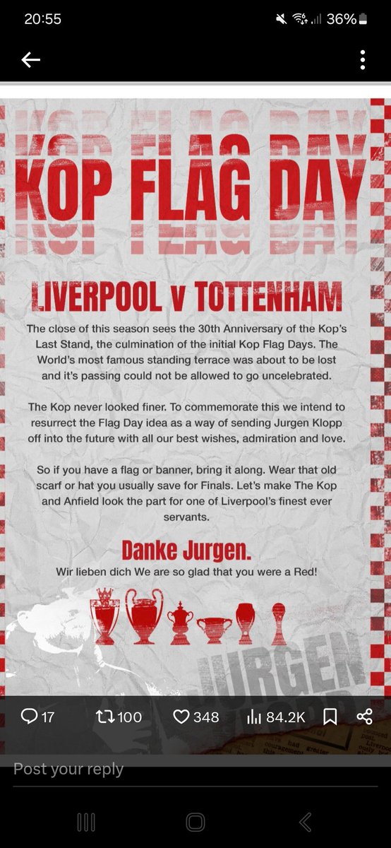 @Captain85105478 @spiritofshankly @SpionKop1906 They aren't ruining the atmosphere people can do as they please. Spion kop have already announced they will be doing a flag day against spurs.