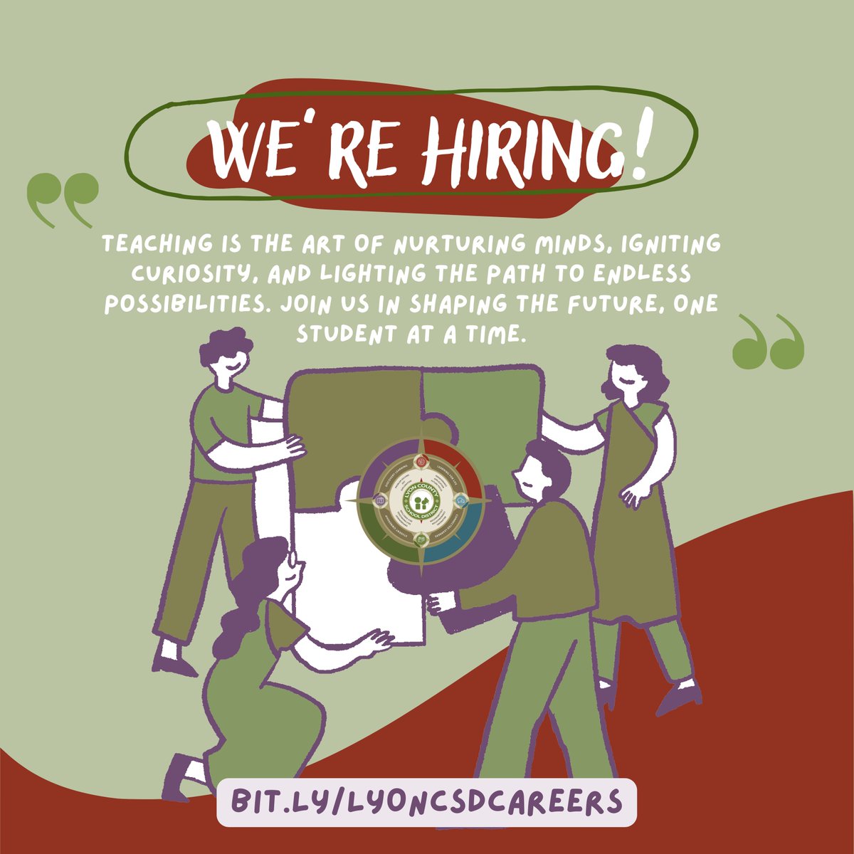 🌟 Lyon County School District wants YOU! Whether you're an educator, paraprofessional, or bus driver, we're hiring passionate individuals to join our team. Apply now: bit.ly/lyoncsdcareers and be part of something special! #JoinUs #NowHiring