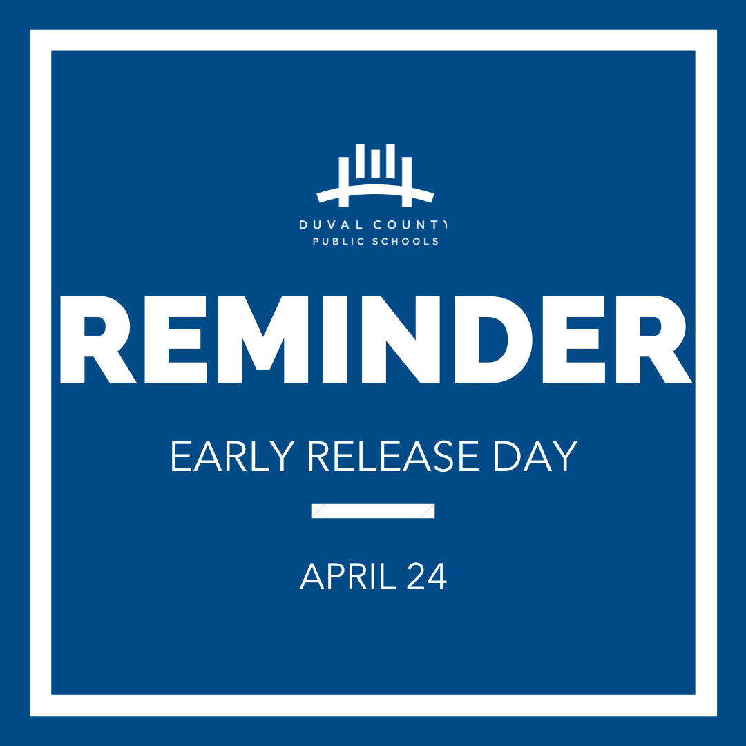 📢 REMINDER | Tomorrow, April 24, is an early release day. Students will be dismissed an hour and 45 minutes earlier than the regular dismissal time. ⏰ Please make arrangements for or with your children. If you have any questions, please contact your school directly. ☎️