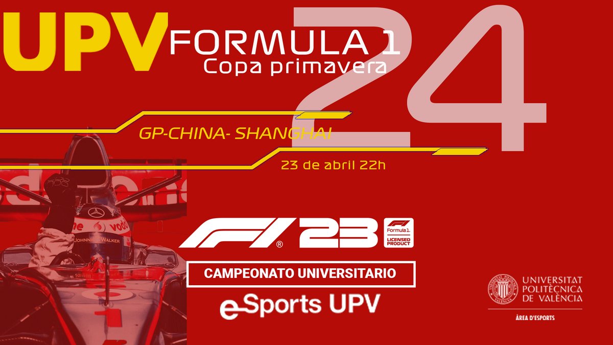 LEC Esports (@lecesports) on Twitter photo 🔴#F12023
🥳¡Volvemos a pista!
🏆#UPVFORMULA1 de @upvdeportes
🇨🇳 Carrera 4 - Circuito de China
⏰22:15h en directo
🎙️ <a href="/fmerinogalaxy/">Fran Merino - Galaxy</a> y @jmquepim
📺twitch.tv/upvgtsport
❤️ #lecesports #simracing #esports 🔴#F12023
🥳¡Volvemos a pista!
🏆#UPVFORMULA1 de @upvdeportes
🇨🇳 Carrera 4 - Circuito de China
⏰22:15h en directo
🎙️ <a href="/fmerinogalaxy/">Fran Merino - Galaxy</a> y @jmquepim
📺twitch.tv/upvgtsport
❤️ #lecesports #simracing #esports