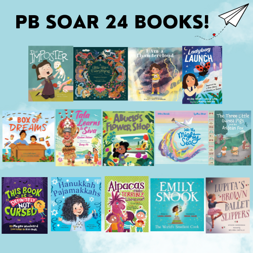 For the FIRST time ever--all of the @PB_Soar24 book covers TOGETHER! The top four are all available NOW and ALL of rest are available to pre-order wherever books are sold 🎉📚 linktr.ee/pbsoar24