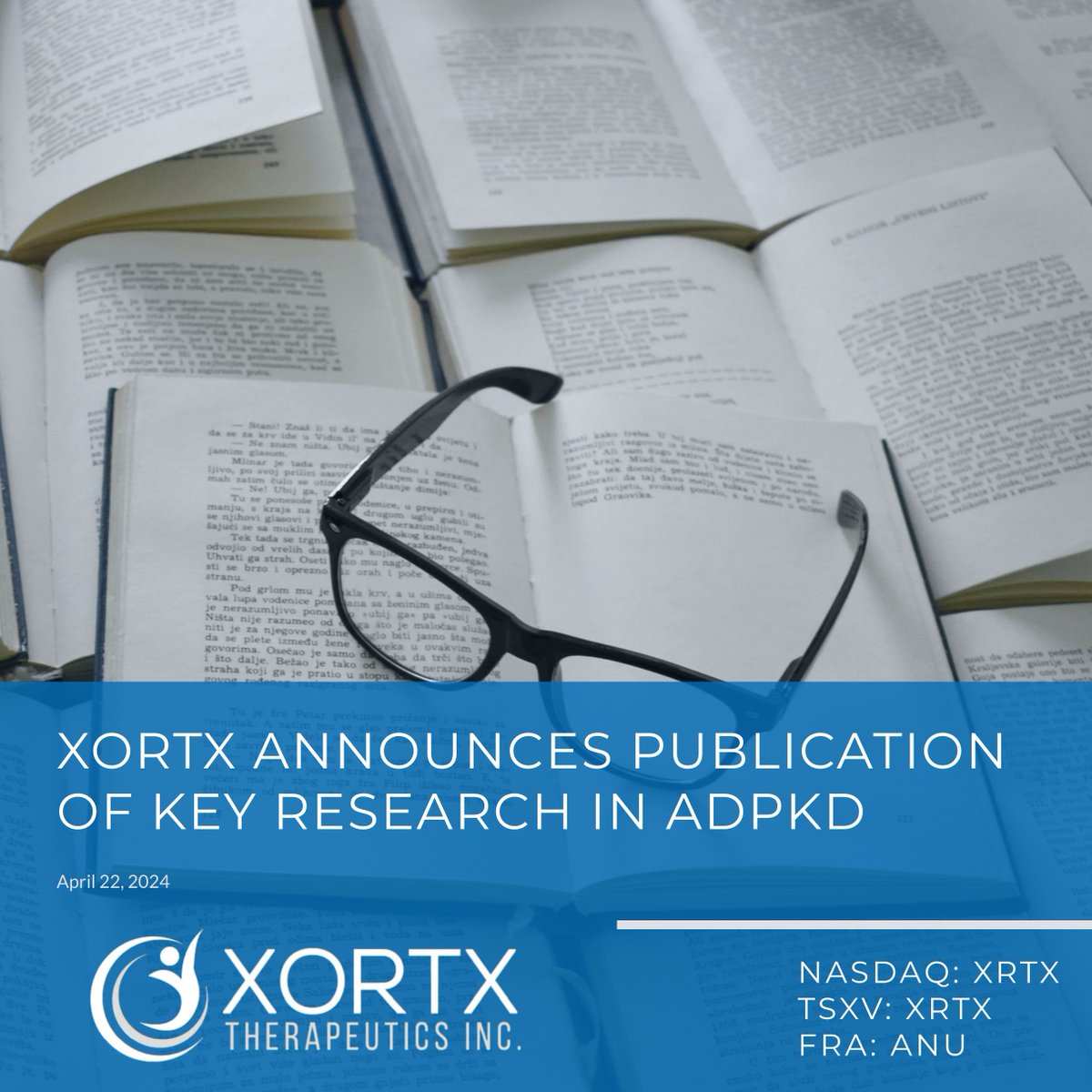 Xortx Therapeutics' is pleased to announce a research paper titled “Raising serum uric acid with a uricase inhibitor worsens PKD in rat and mouse models" has been accepted for publication in the peer-reviewed American Journal of Physiology-Renal Physiology and published online