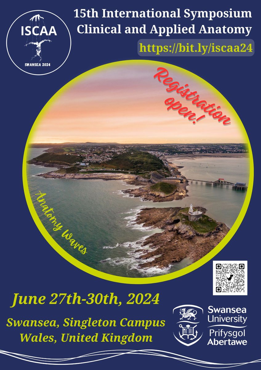 🚨 The deadline for abstract submission to the 15th International Symposium of Clinical and Applied Anatomy is April 30th! Don’t miss your chance to join a global community dedicated to the field. 📅 June 27-30, 2024 📍 Swansea University, Wales, UK 🔗 buff.ly/3Uzz0KC