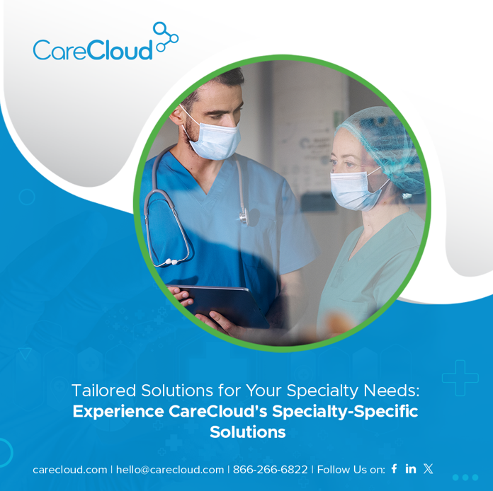 Curious about the key to outstanding care? It's solutions customized to fit your practice's needs. CareCloud offers specialty-specific solutions designed to address your specific requirements. Learn more: bit.ly/47FpFVK #CareCloud #Healthtech #RPM #RCM #Healthcare