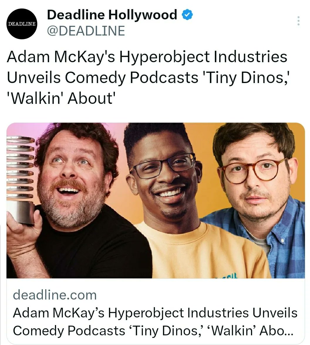 connorratliff's tweet image. TINY DINOS!  An improvised sitcom/talk show podcast starring me &amp;amp; James III as 2 best friends who are scientists who have made A SECRET THING.

1st episode drops May 7th!
Feat. special guests
Lauren Lapkus &amp;amp; @zachcherrygmail!

Trailer + article:
deadline.com/2024/04/hypero…