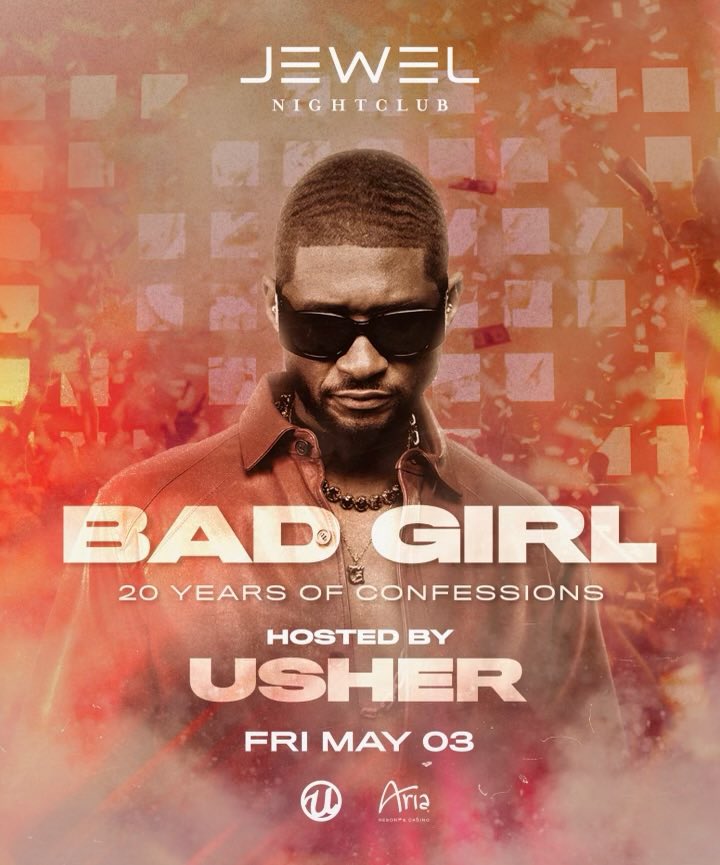 Before @lvrsnfrndsfest, pull up to the 20 Years of ‘Confessions’ album anniversary party at #JEWELnightclub | Friday, May 3 | Get your tickets NOW jwl.lv/usher