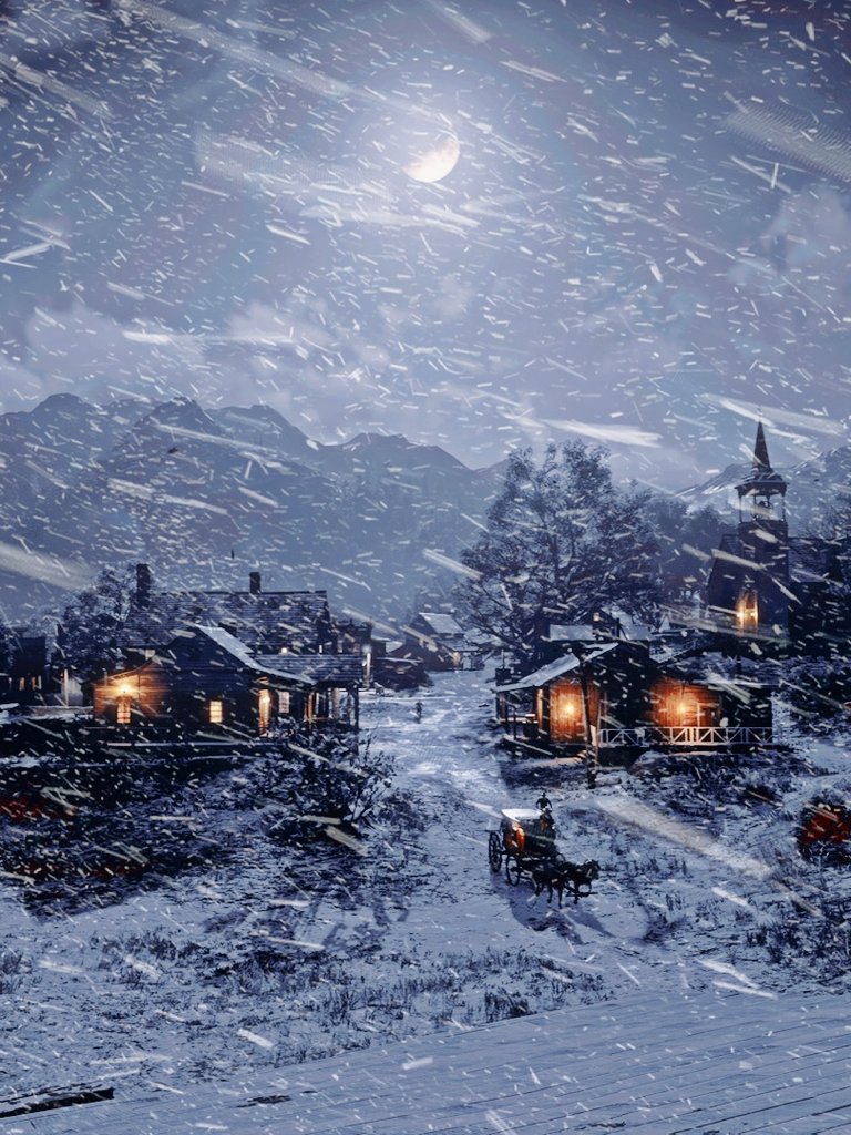 Red Dead Redemption 2 - Snow Storm Over Valentine / Captured on XSX & Edited - #RDR2 @RockstarGames