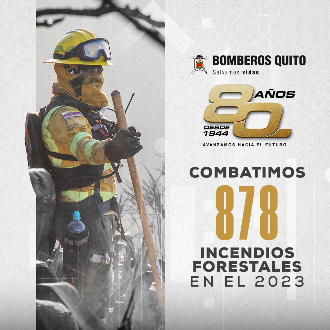 🔥🌳 #80AñosSalvandoVidas | Nuestro compromiso para cuidar de Quito cada día es demostrado con el amor a nuestra profesión y a la naturaleza. 2023 fue un año de mucho trabajo, combatimos más de 800 incendios forestales. #BomberosQuito #QuitoRenace