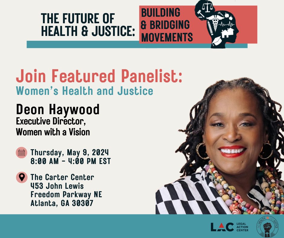 Mark your calendars for 5/9! We’re gathering changemakers on our Women’s Health & Justice panel at upcoming #NoHealthNoJustice convening! @WWAVinc’s ED @goddesswithin4 joins others to delve into the complexities of women’s health. Get your tics here: bit.ly/HealthJustice2…