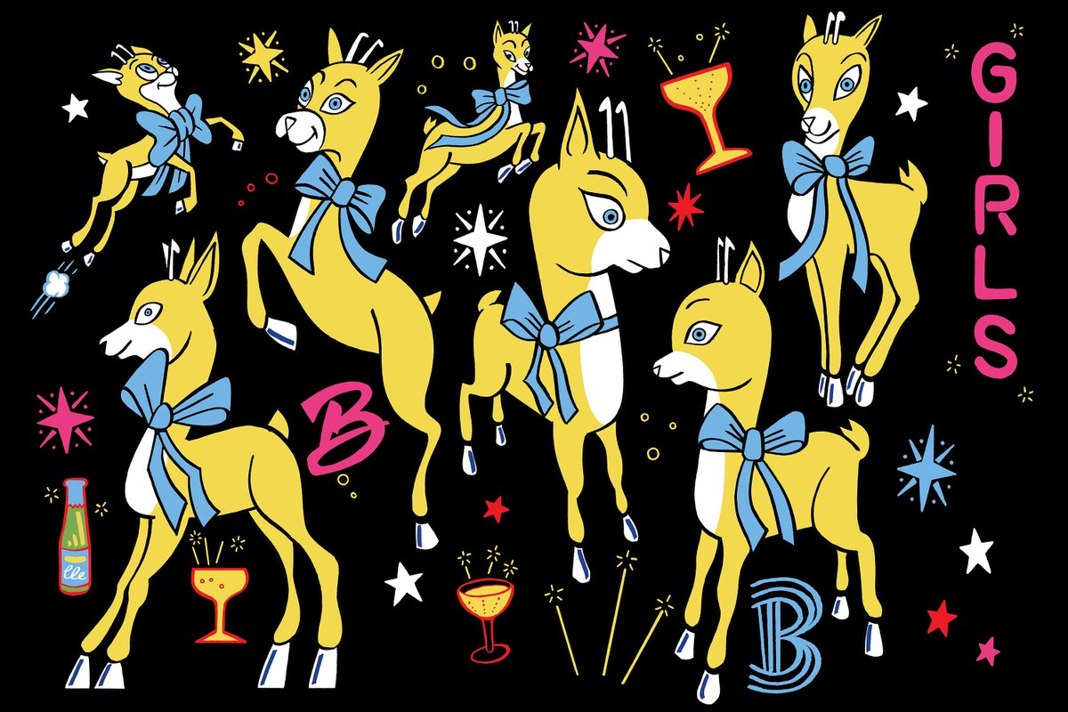 Whatever happened to the Babycham girl? In a brand new long read @ratchellle investigates the rise and fall of one the UK's most infamous drinks brands, with accompanying original artwork from @bathedailey. Read it here: pelliclemag.com/home/2024/4/17…