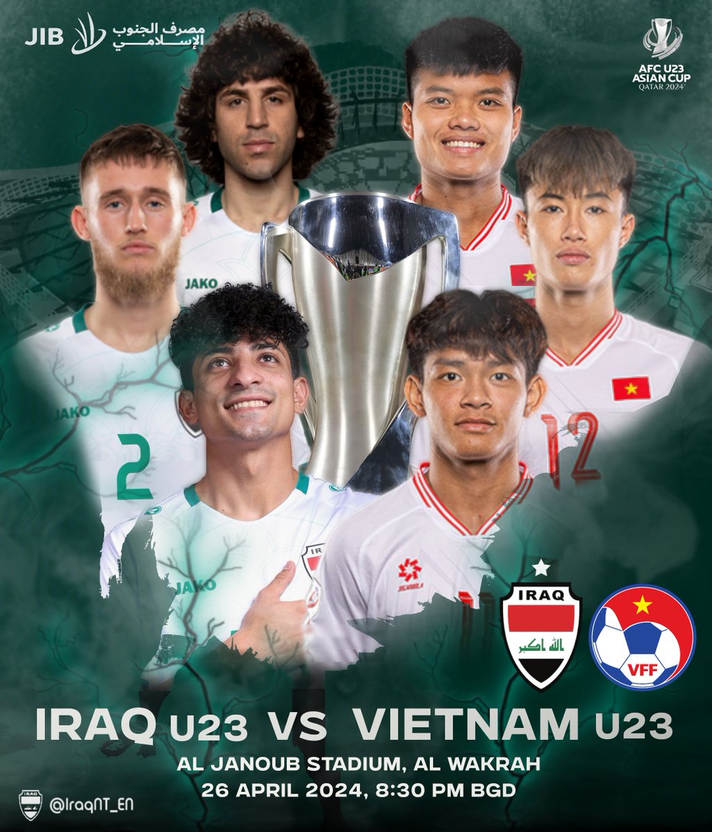 OFFICIAL: We will face Vietnam in the #AFCU23 quarter-final on Friday! 🇮🇶🇻🇳 #IRQvVIE #RoadToParis2024