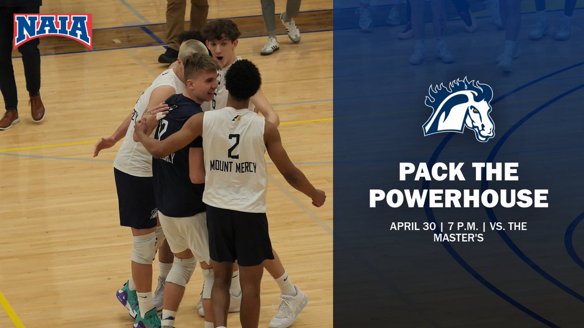 Go_Mustangs's tweet photo. It's almost time to Pack the PowerHouse! Mustang men's volleyball will open the NAIA National Championships against The Master's on April 30 at 7 p.m. at the Alliant Energy PowerHouse! #MMUmvb https://t.co/DXorUAjQtz