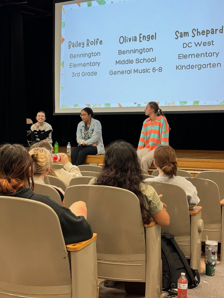 NSEA-AE hosted our First Year Teacher Panel. We were excited to hear from our most recent graduates after their first year of teaching! Our first year teachers on the panel were Bailey Rolfe, Olivia Engel, and Sam Shepard.