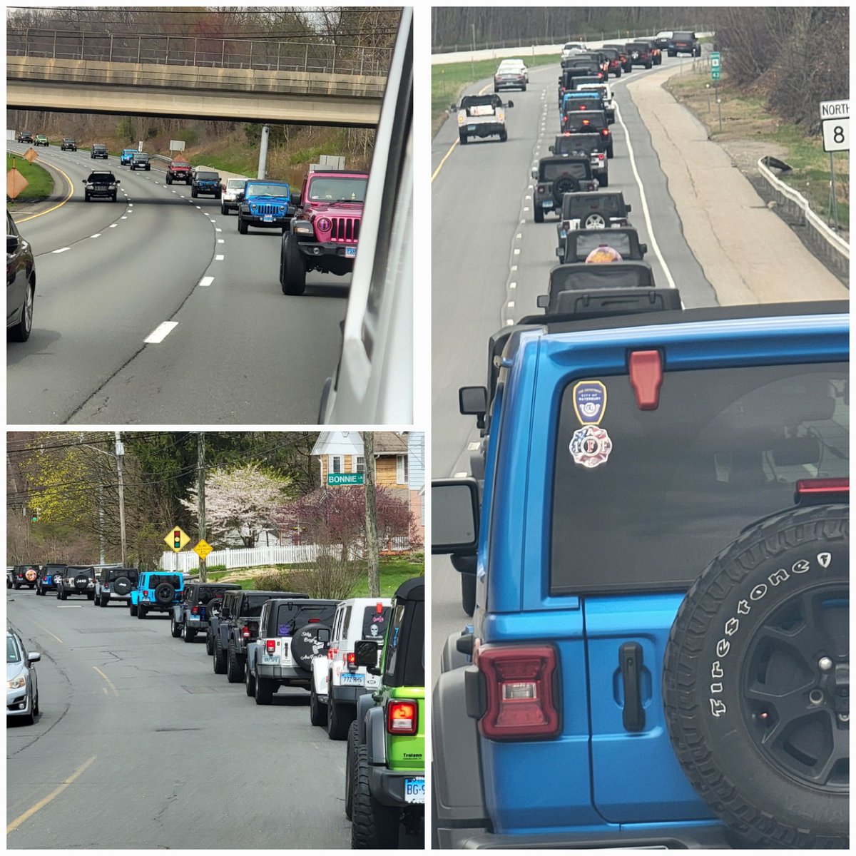 Sunday funday went like this 😎 lead my group to pick up another half of our group ( small boxes ) to then meet up with almost every jeep in New England. Then police escorted us all to a church, for the Blessings of the jeep 🙏 it was a great day ✌️