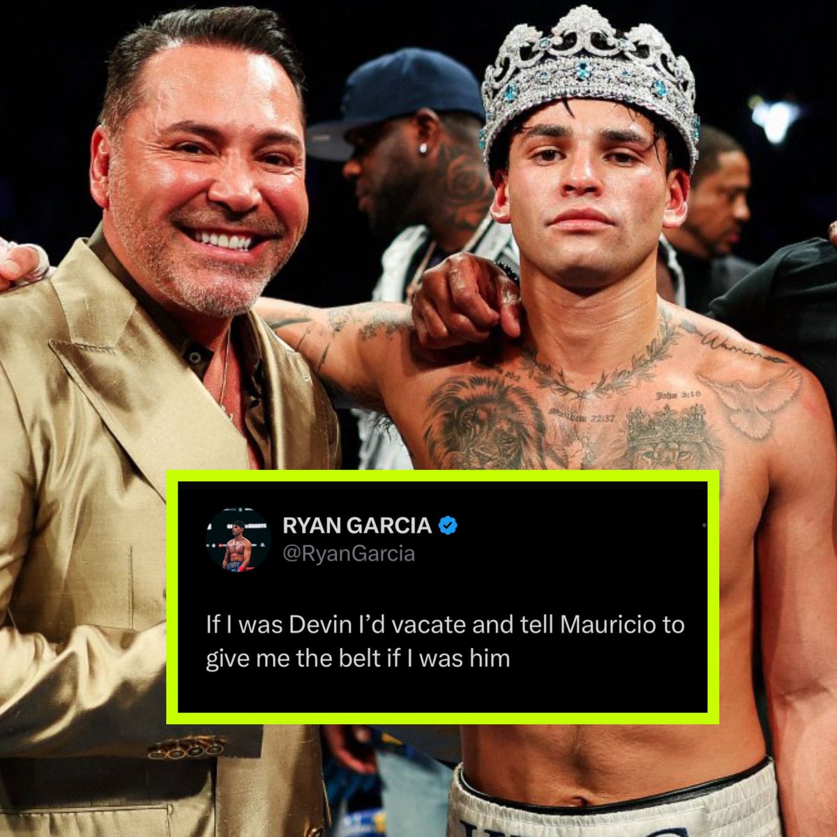 If I was Devin I would say fight me at 140lbs, beat me at 140lbs and then you can have a 140lbs world championship. #fightclub247 #boxing #fighter #garciahaney #ryangarcia #devinhaney #champion #forthefans