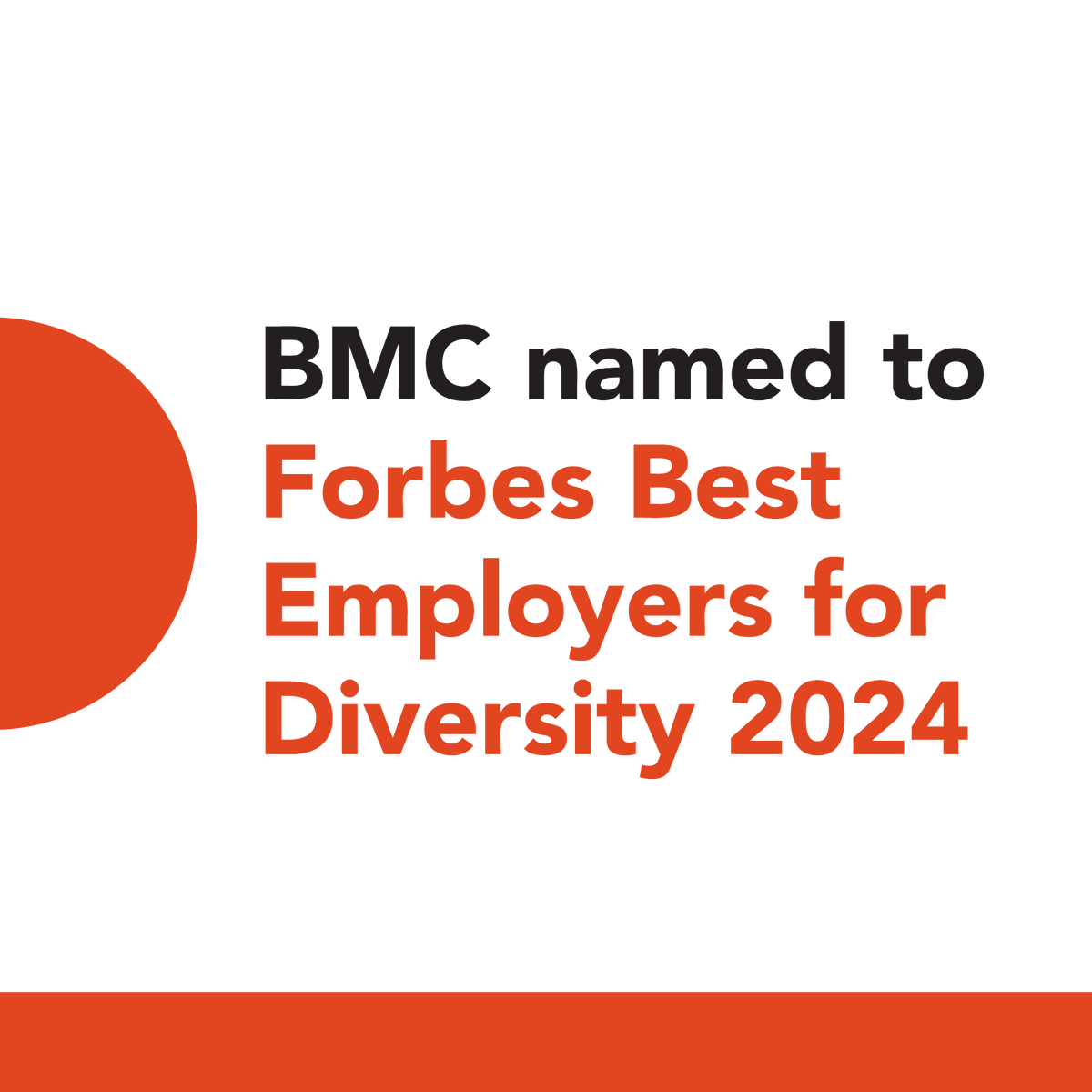 We're #BMCProud to be named to @Forbes Best Employers for Diversity 2024! BMC's commitment to DEI is the thread that connects our community and is woven into our approach to patient care, employee wellbeing, and community partnerships. Get the full list: bit.ly/4aKLB33