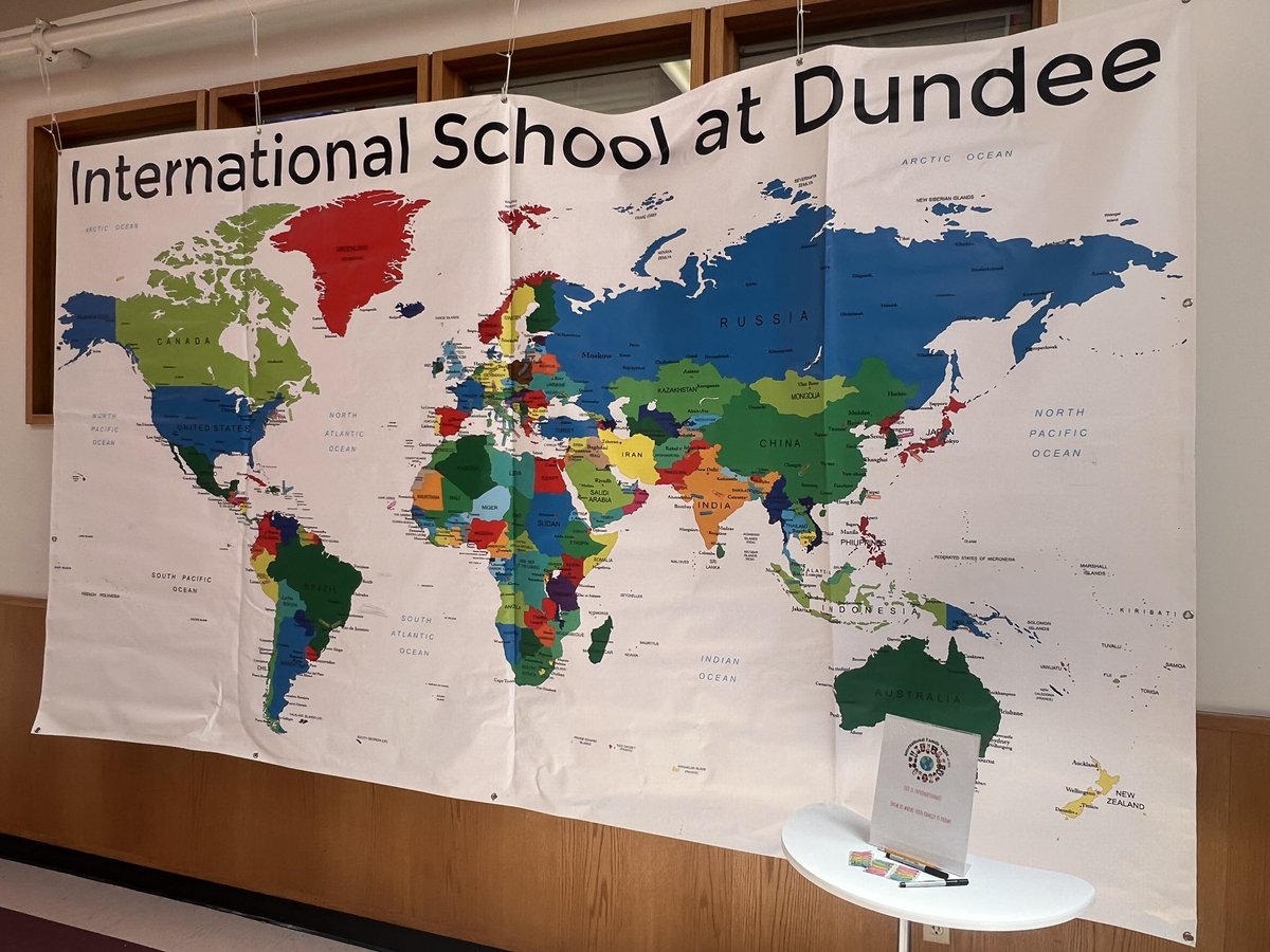 International Family Night is Friday! All week students and staff will mark where their families are from. Love seeing this up each year 🌍🐉 @DrJones_GPS @MJDAmico_GPS @GPSDistrict