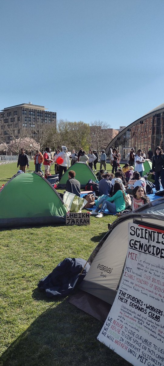 It’s Day 3 at the MIT Scientists Against Apartheid encampment! 🇵🇸