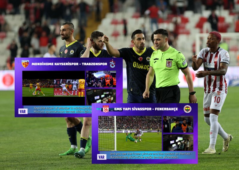 VAR KAYITLARI AÇIKLANDI Sivasspor-Fenerbahçe maçındaki pozisyonda hakemlerin karar anı Foto: AA-TFF ntv.com.tr/galeri/sporsko…