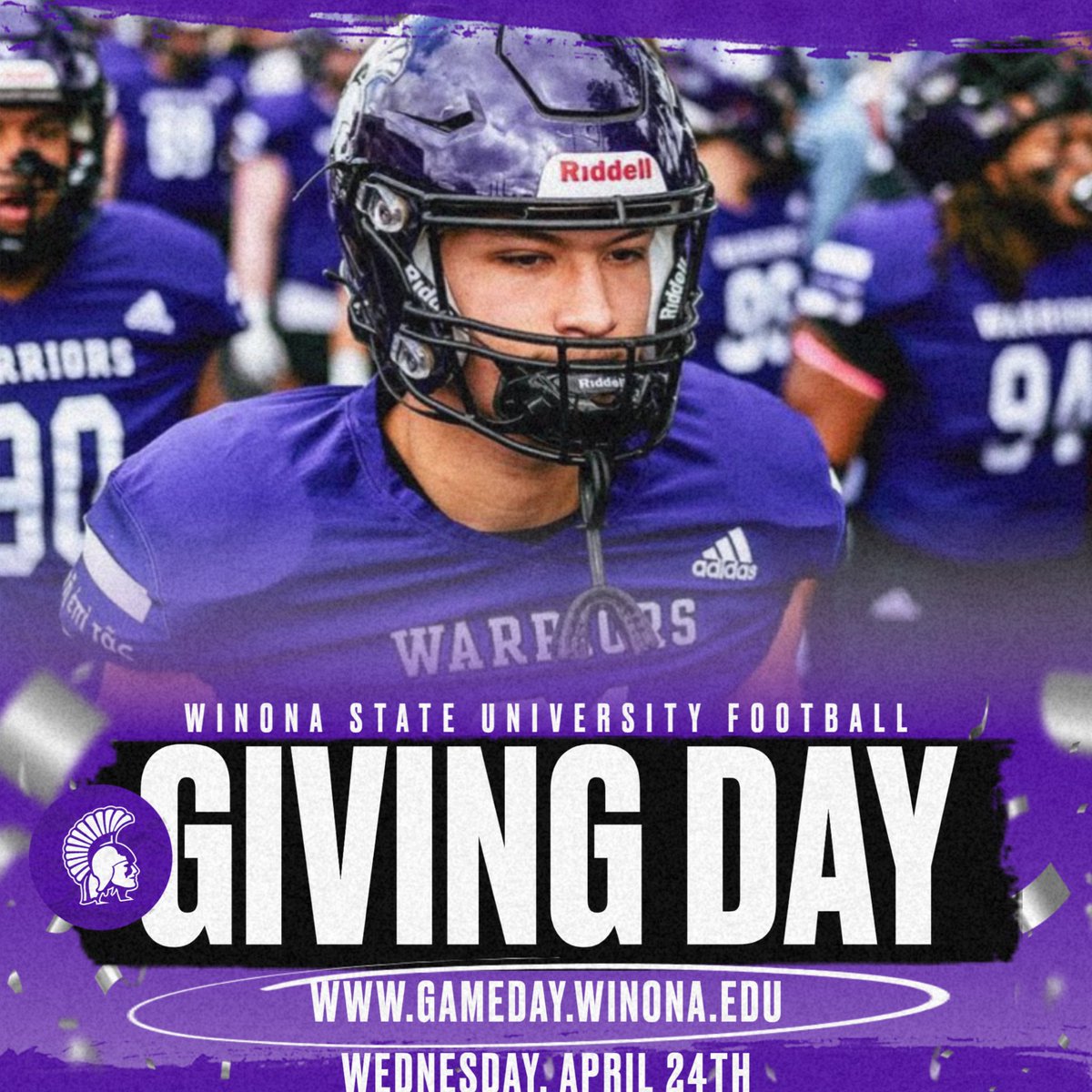 Warrior Nation!

We are now ONE day away from our annual WSU FB Giving Day! We appreciate your continued support. Please click the link below to show your generosity to WSU Football!

shorturl.at/kpty0

#GGT⚔️